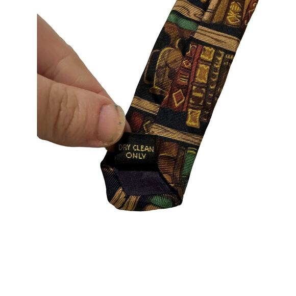 Alynn Neckwear Ex Libris Library Books Teacher Librarian Novelty Necktie Silk - Picture 7 of 7